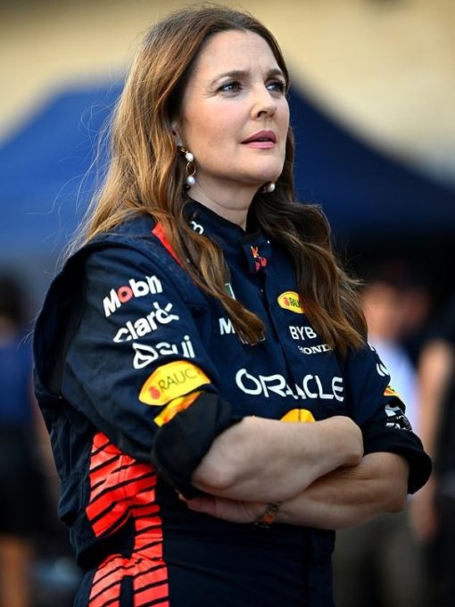 F1 Grand Prix Drew Barrymore Red Bull Jumpsuit