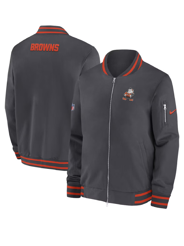 Cleveland Browns Coach Full-Zip Bomber Jacket