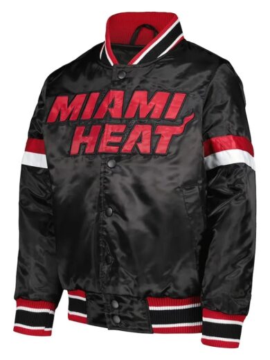 Miami Heat Home Game Black Satin Jacket