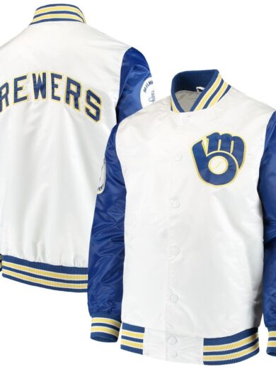 Milwaukee Brewers The Legend White Satin Jacket