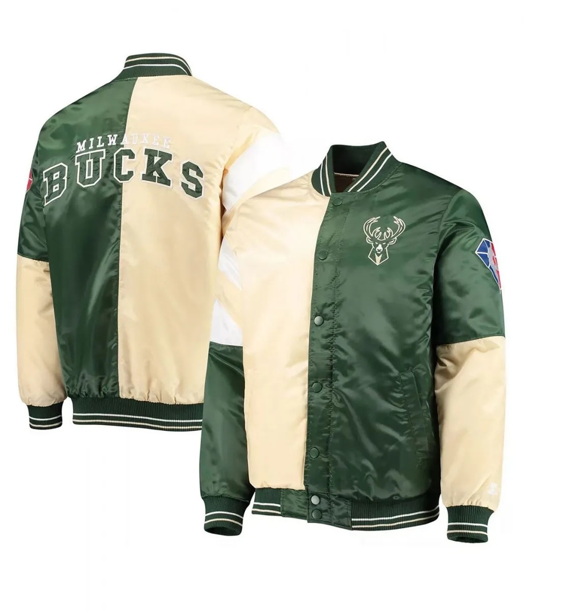 Milwaukee Bucks 75th Anniversary Leader Color Block Jacket