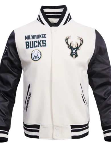 Milwaukee Bucks Retro Classic Rib Wool Varsity Jacket