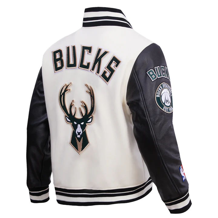 Milwaukee Bucks Retro Classic Rib Wool Varsity Jacket