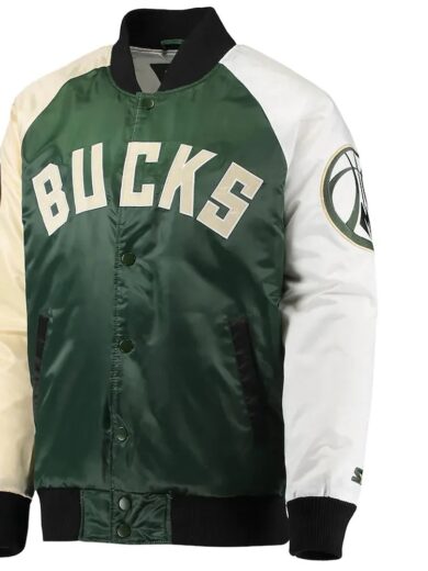 Milwaukee Bucks Tricolor Remix Satin Jacket