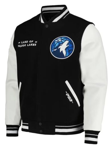 Minnesota Timberwolves City Edition Black Varsity Jacket