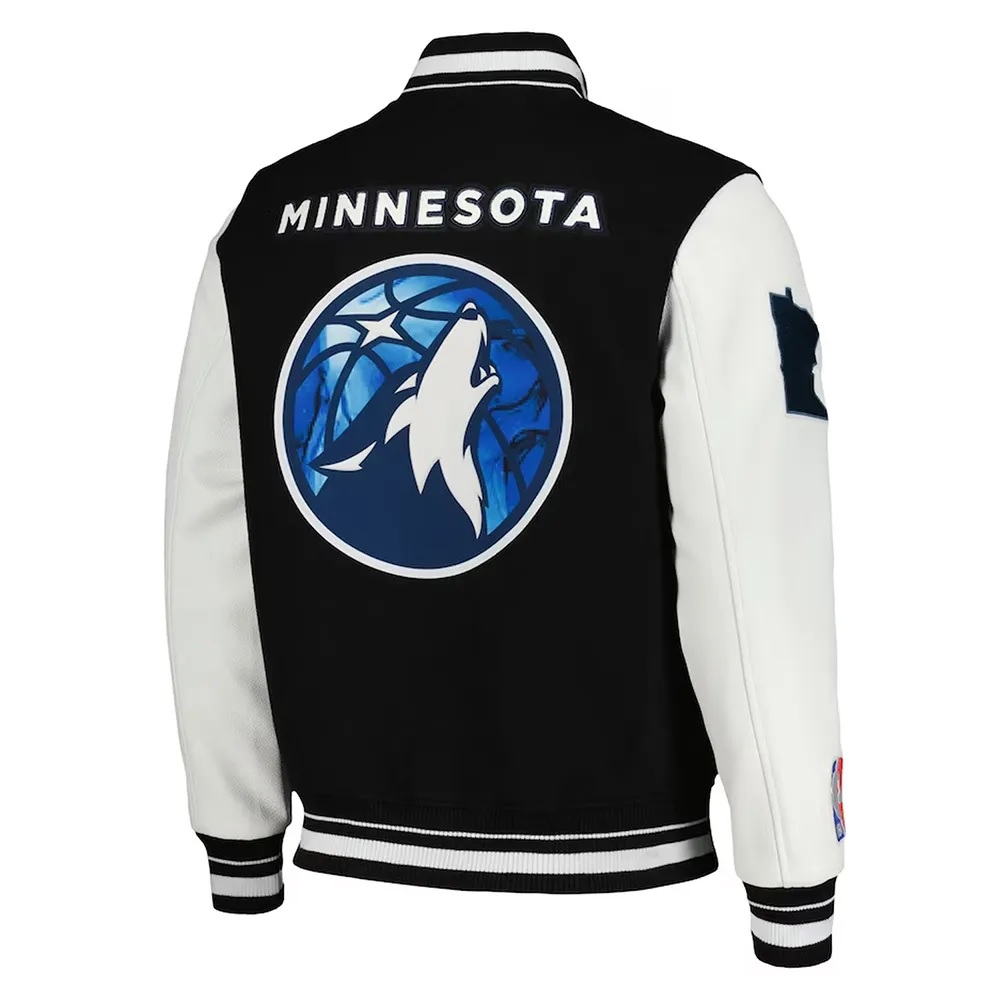 Minnesota Timberwolves City Edition Black Varsity Jacket