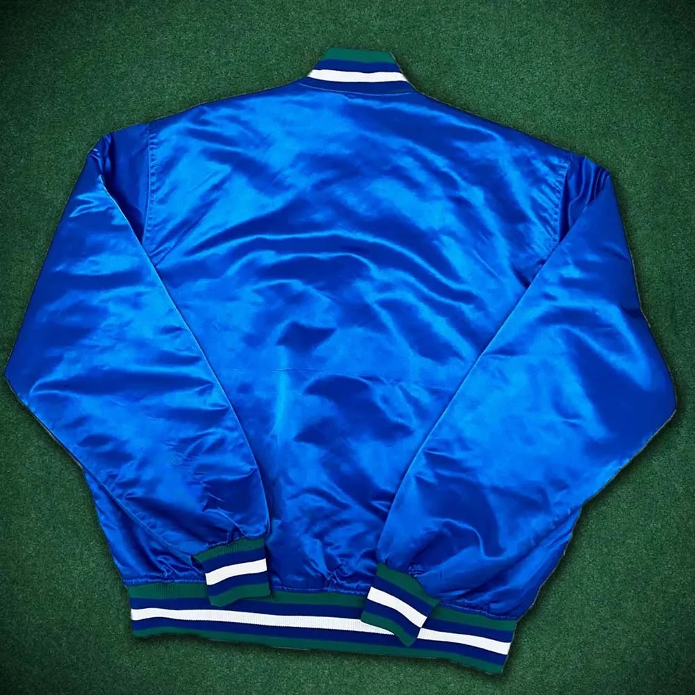 Minnesota Timberwolves 90’s Blue Satin Jacket - Image 6