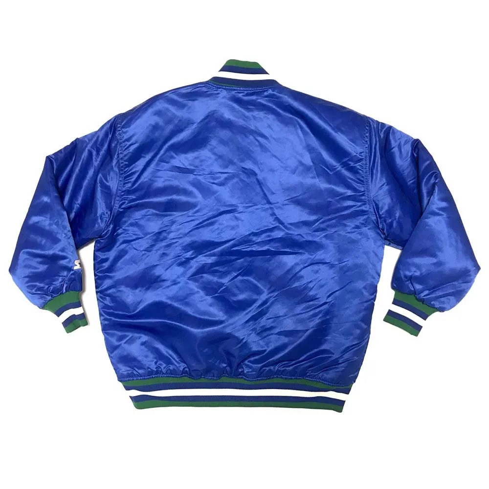 Minnesota Timberwolves 90’s Blue Satin Jacket - Image 2