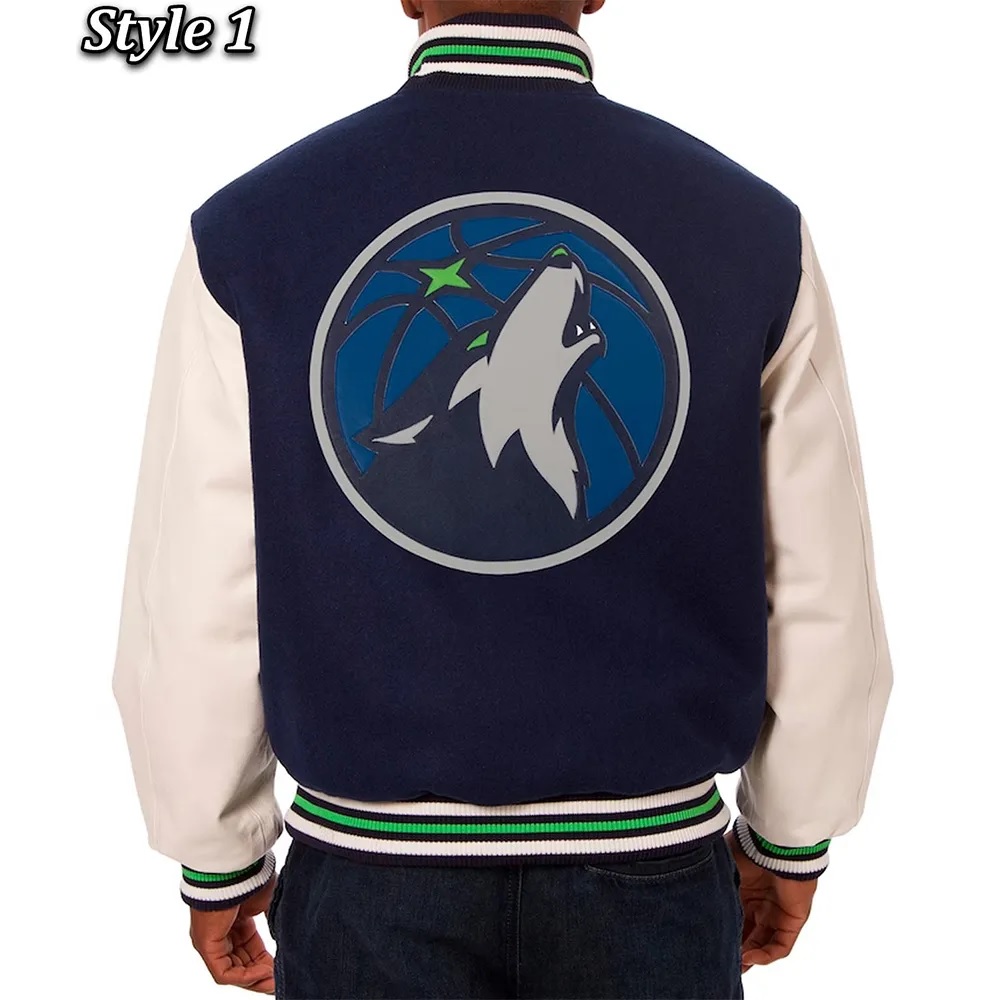 Minnesota Timberwolves Varsity Wool & Leather Jacket