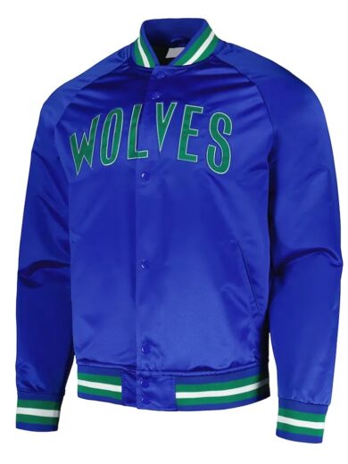 Minnesota Timberwolves Throwback Wordmark Blue Jacket