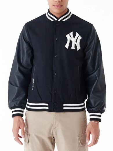 MLB New York Yankees World Series Black Varsity Jacket