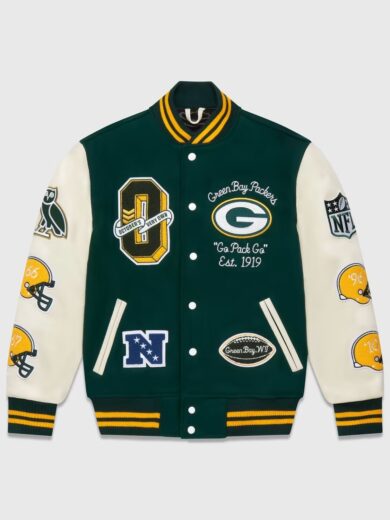 OVO X NFL Green Bay Packers Varsity Jacket