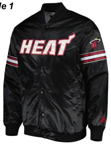 Miami Heat Pick & Roll Full-Snap Satin Jacket