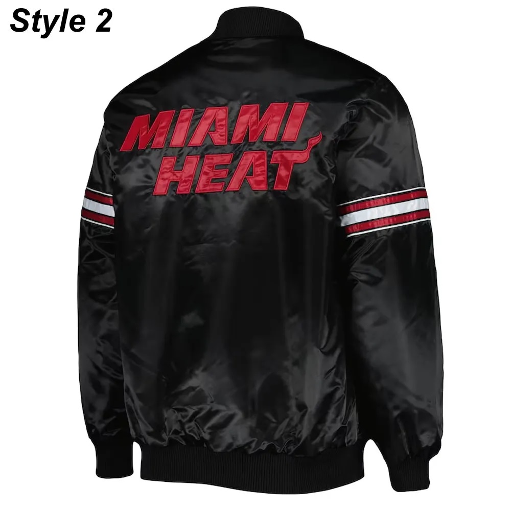 Miami Heat Pick & Roll Full-Snap Satin Jacket