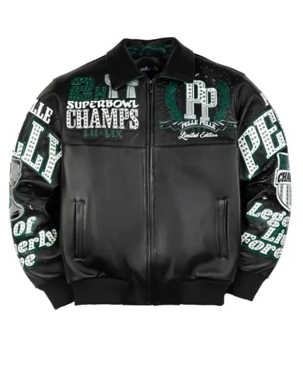 Meek Mill Eagles Black Leather Jacket
