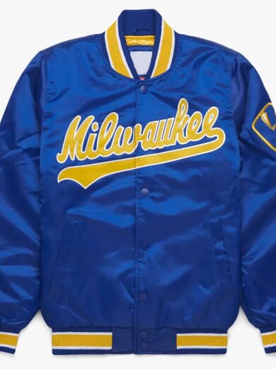 Milwaukee Brewers Royal Blue Bomber Jacket