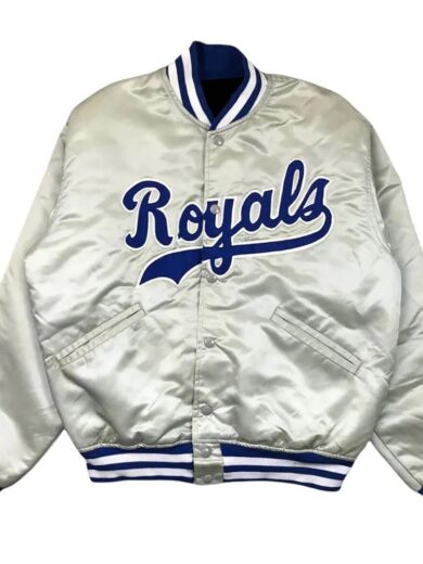 Silver Kansas City Royals Satin Jacket