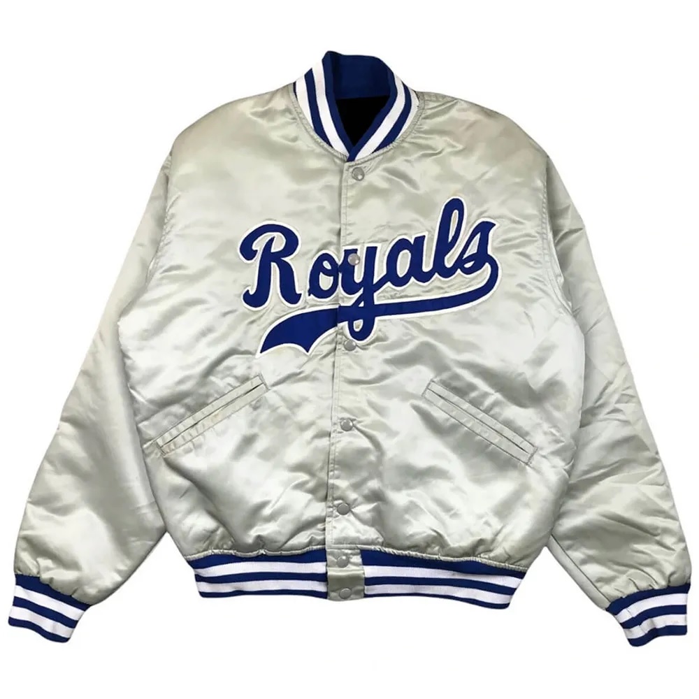 Silver Kansas City Royals Satin Jacket