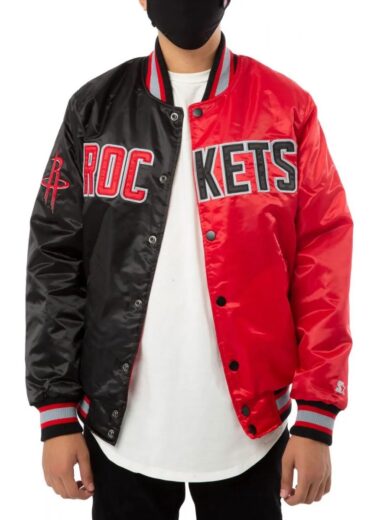 Houston Rockets Red and Black Jacket.