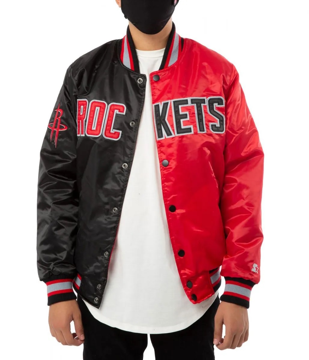 Houston Rockets Red and Black Jacket.