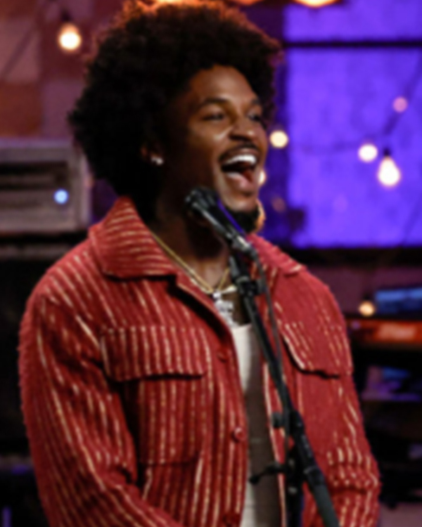 Make a statement with The Voice S28 Kenny Iko Red Striped Jacket. This bold piece adds a pop of color and flair to your outfit, perfect for any event.