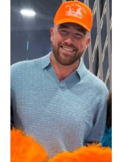 Travis Kelce Long Sleeve Polo Sweater