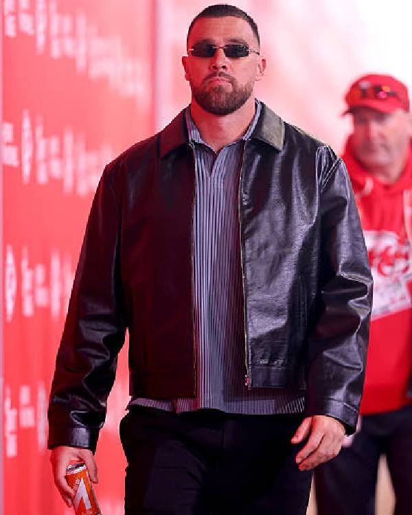 Travis kelce Chiefs Game Leather Jacket