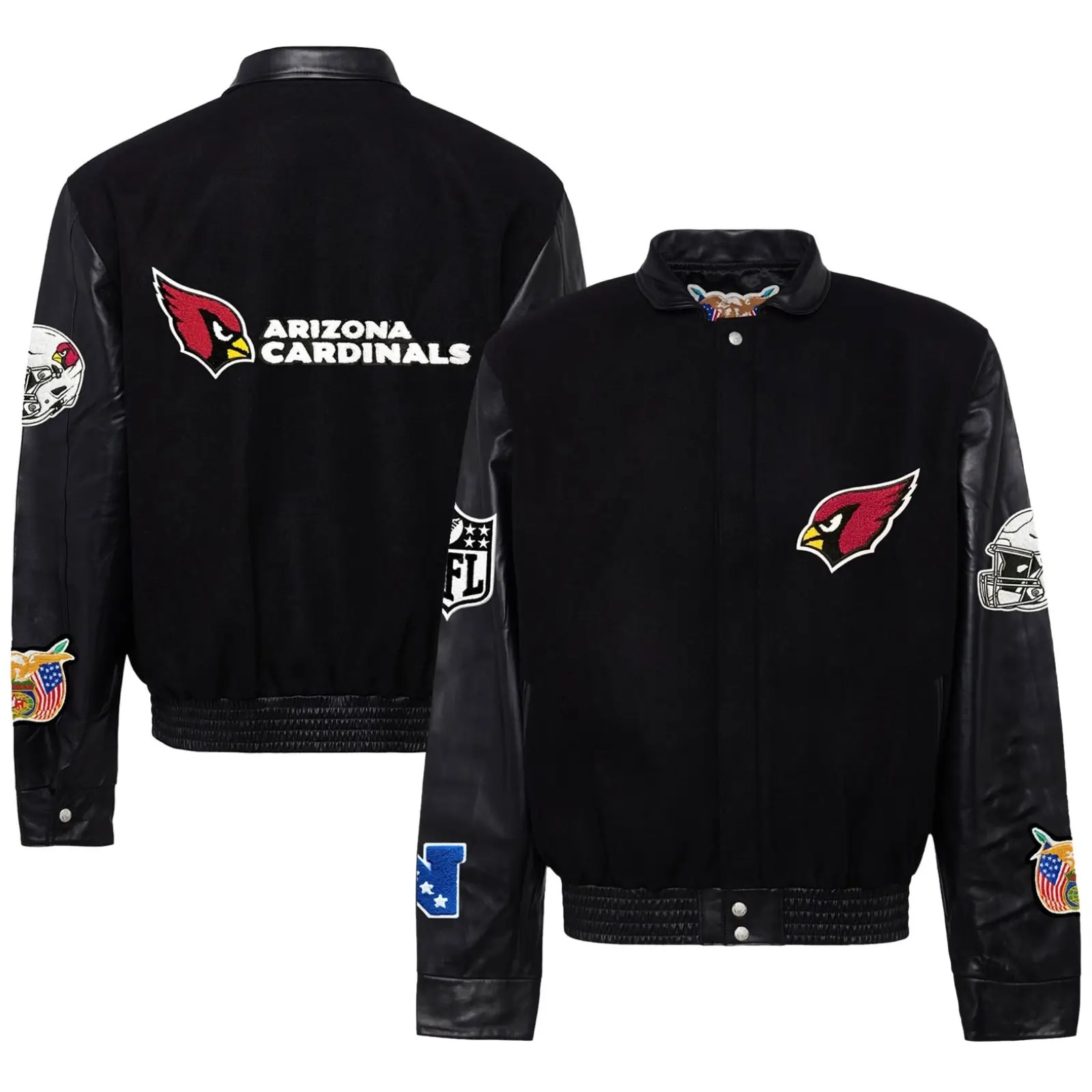 Arizona Cardinals Jeff Hamilton Wool and Leather Jacket - Image 3