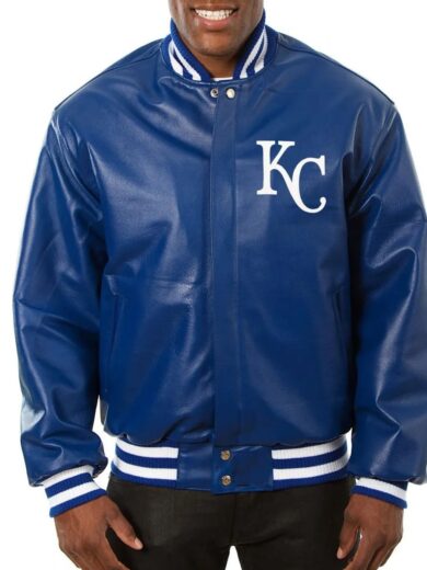 Kansas City Royals Letterman Leather Jacket
