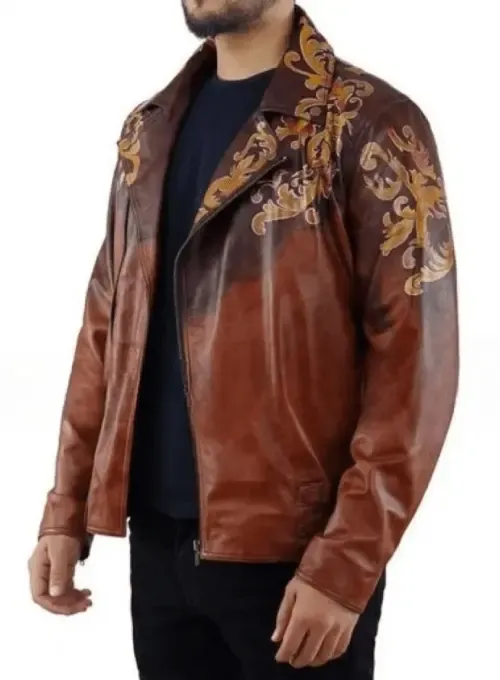 Dr. Luis Serra Navarro Brown Leather Jacket