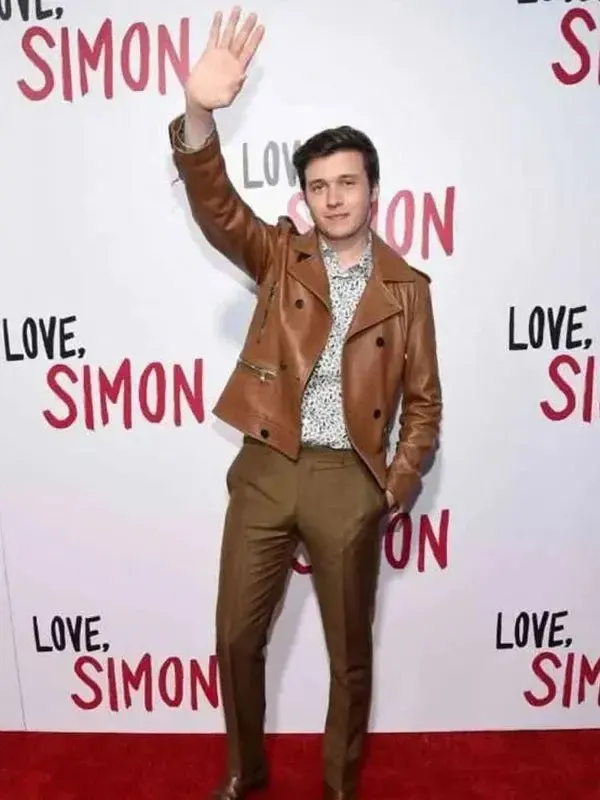 Nick Robinson Love Simon Leather Biker Jacket