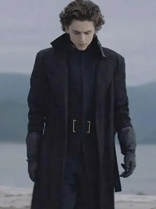 Paul Atreides Signature Black Wool Trench
