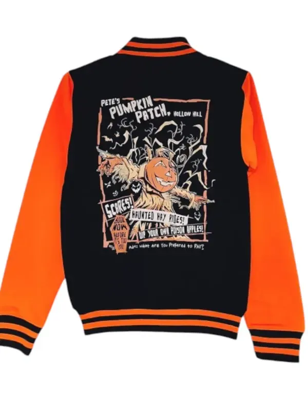 Pete’s Pumpkin Patch Black And Orange Varsity Jacket