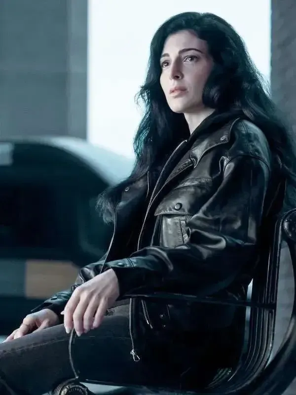 Women’s Razane Jammal Black Leather Jacket