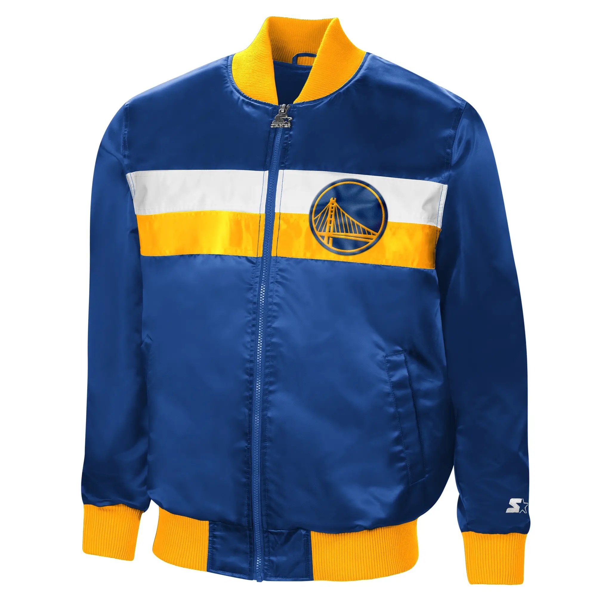 Golden State Warriors The Ambassador Satin Full-Zip Jacket