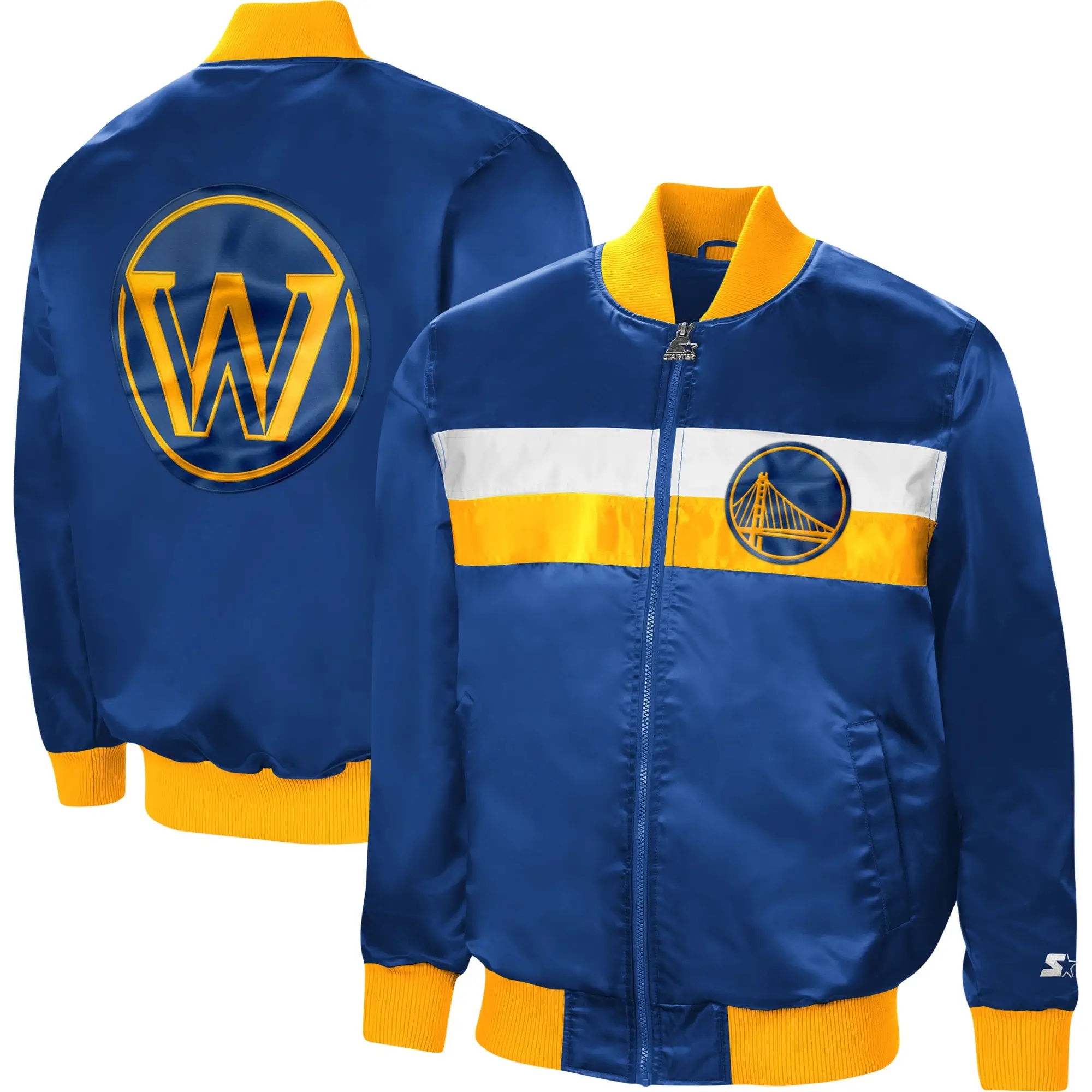 Golden State Warriors The Ambassador Satin Full-Zip Jacket