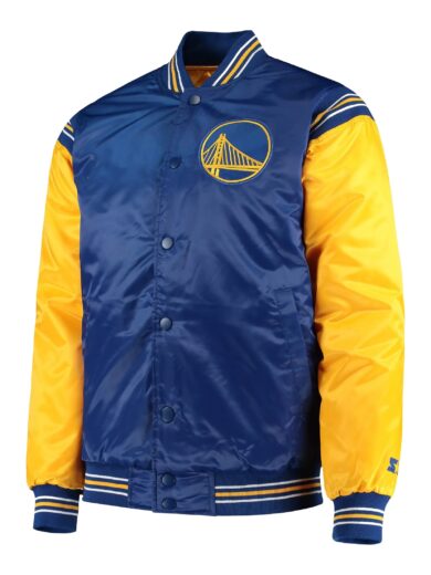 Golden State Warriors The Enforcer Varsity Satin Jacket