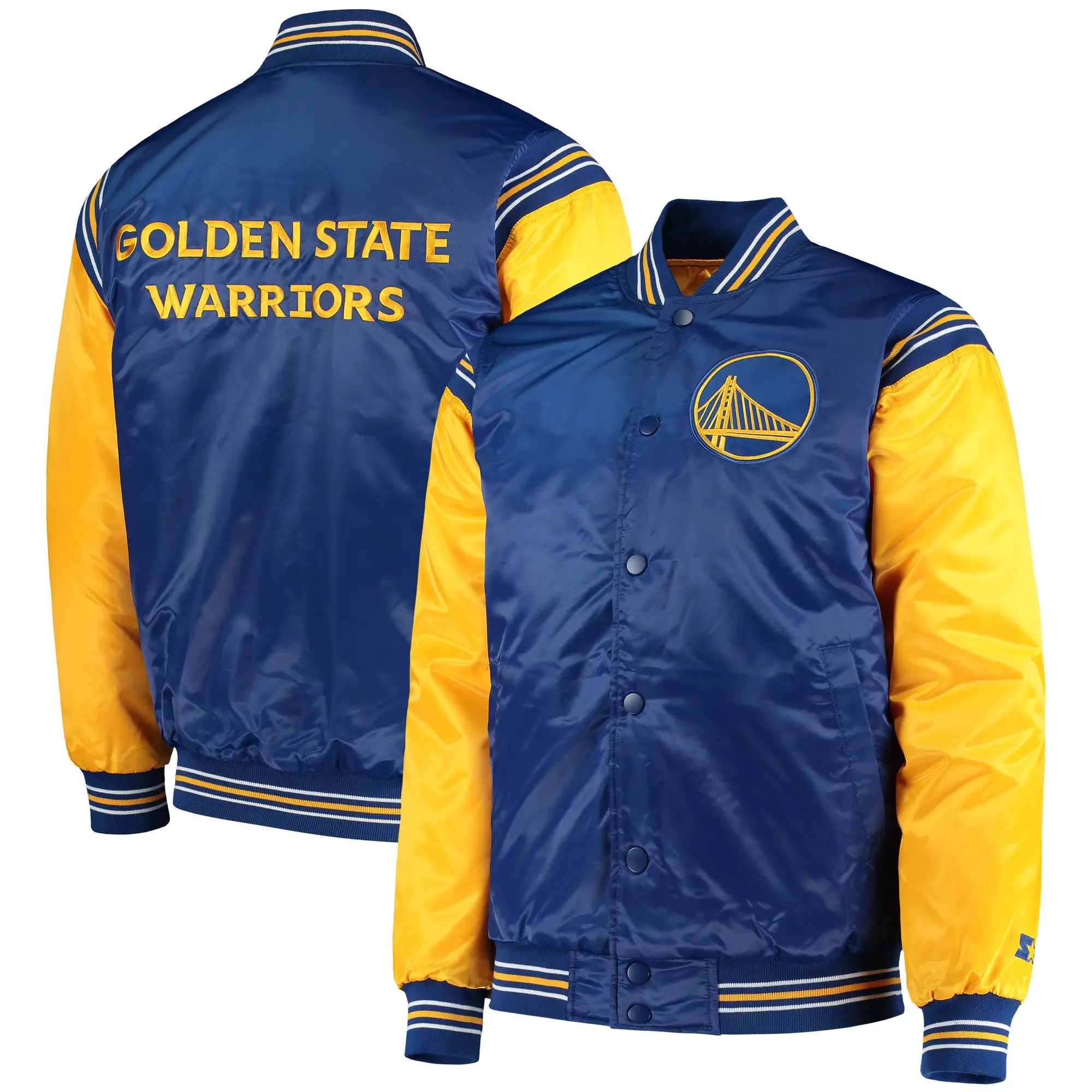 Golden State Warriors The Enforcer Varsity Satin Jacket